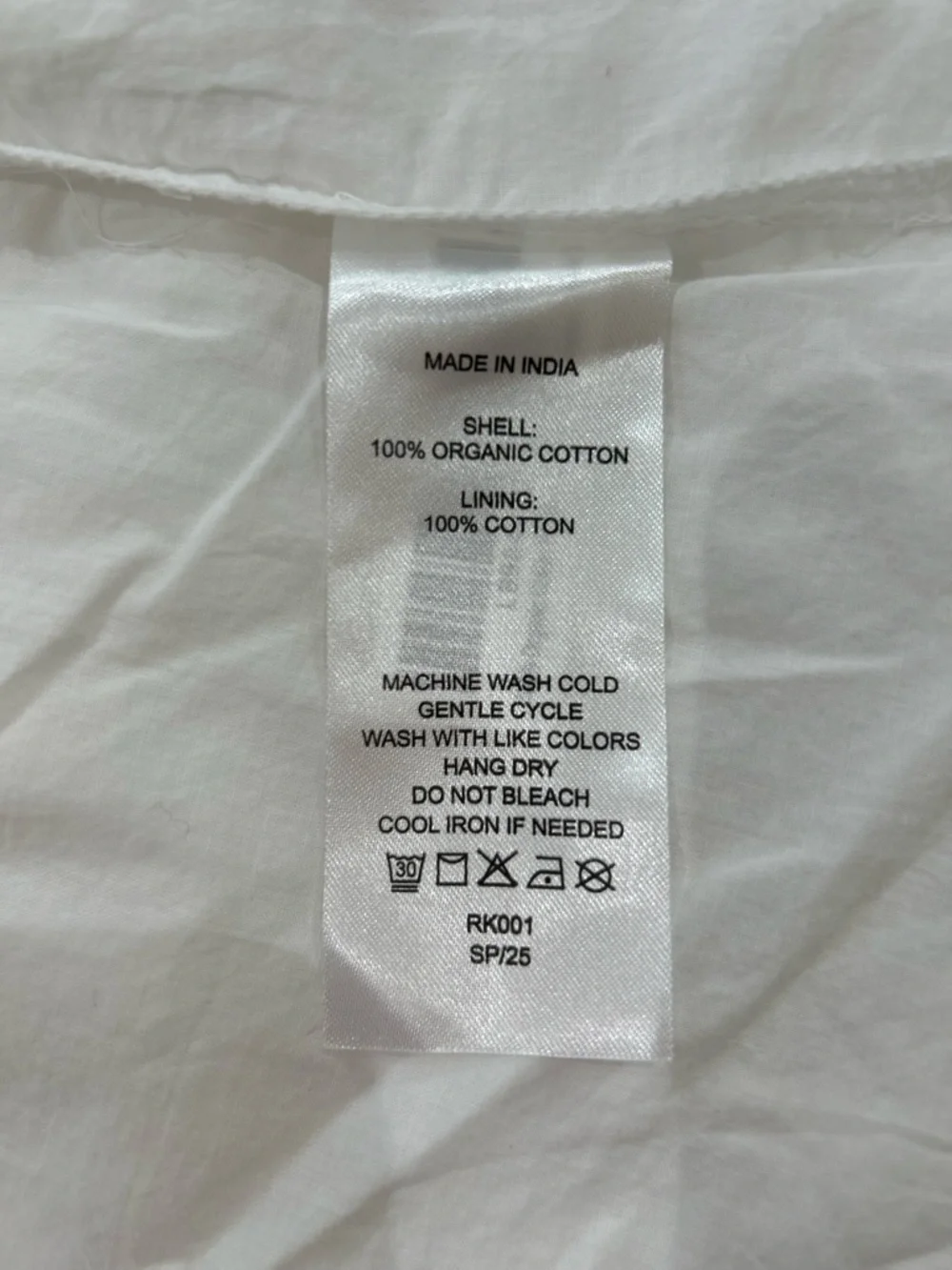 Quince Organic Cotton Poplin Smocked Tiered Maxi Dress White L NWT Boho Chic - Picture 12 of 13